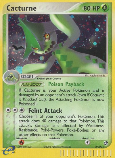EX Sandstorm Holo Cacturne #2/100